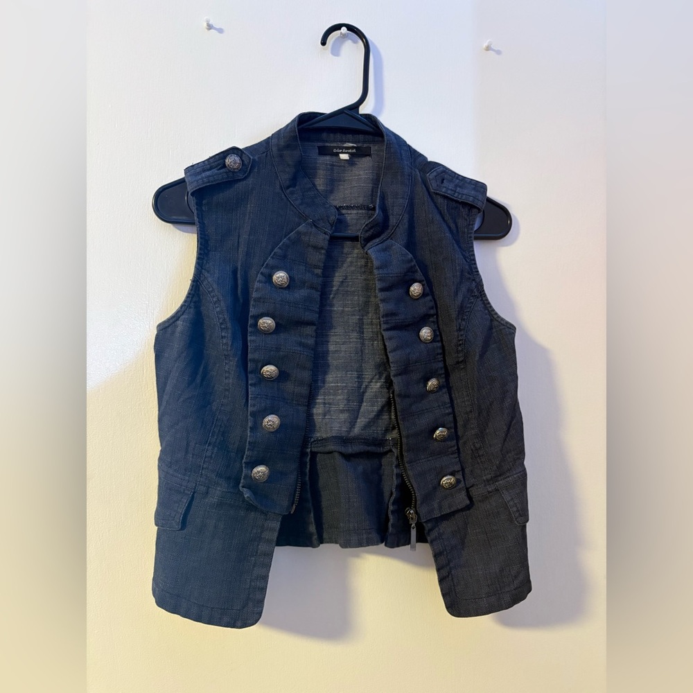 Stylish Denim Vest with Button Details